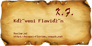 Kövesi Flavián névjegykártya